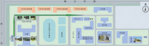 北外考点现场确认地点示意图: